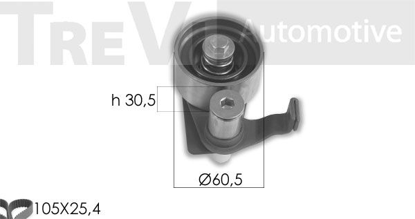 TREVI AUTOMOTIVE Hammashihnasarja KD1410